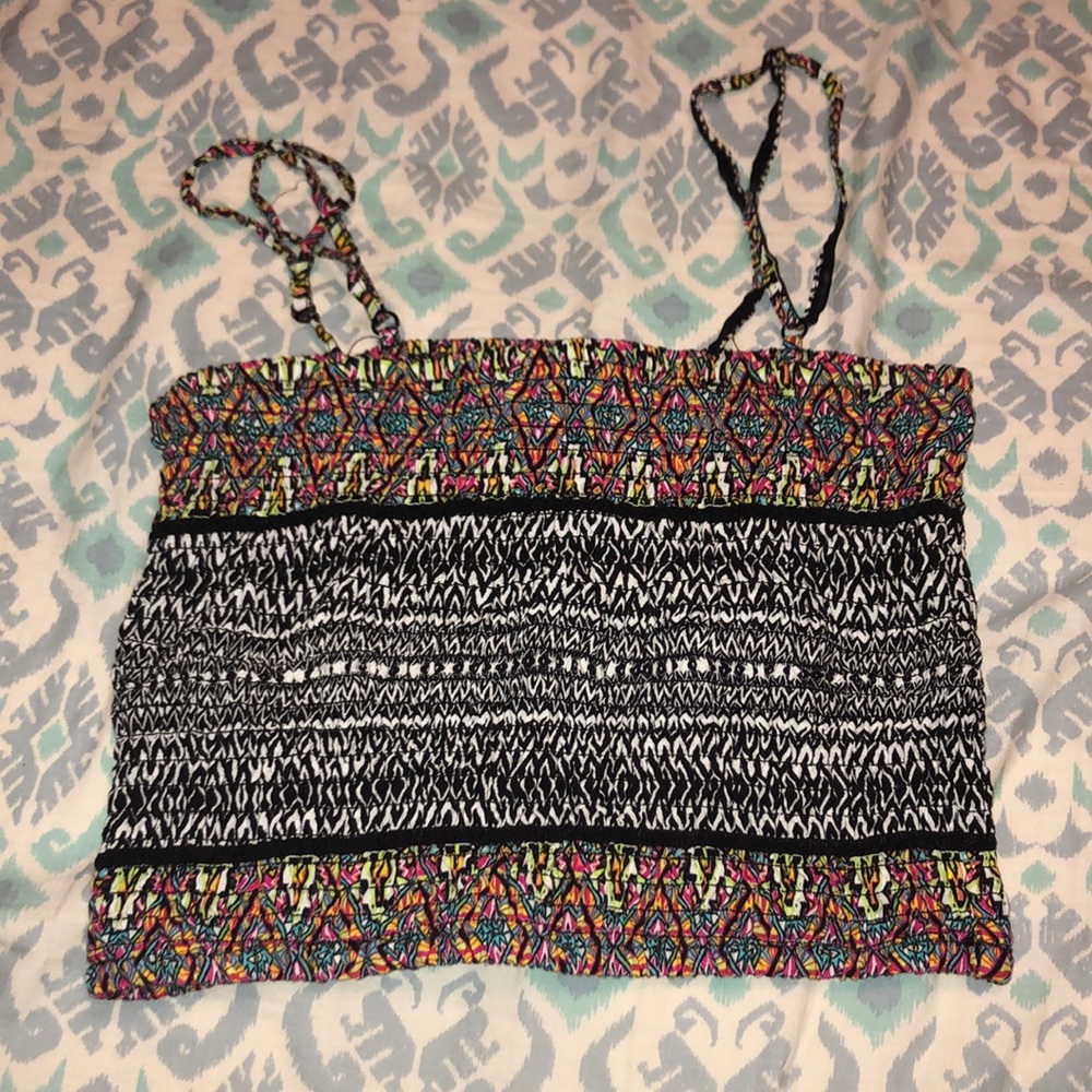LA Hearts Ruched Cropper tank top